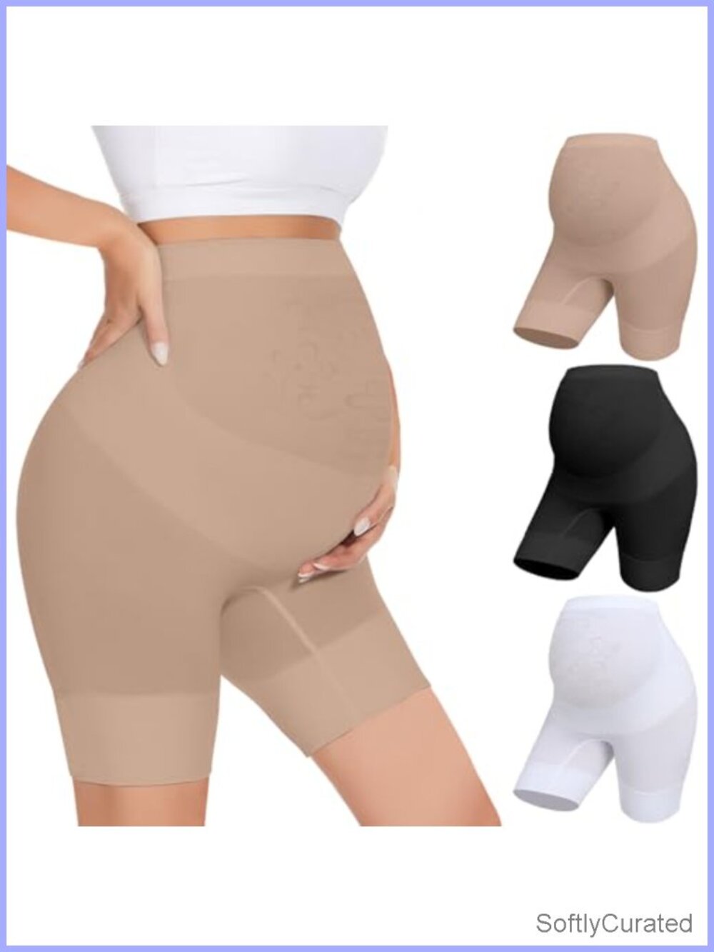 Maternity Shapewear Boyshorts High Waist Mid-Thigh Pregnancy Panties Seamless